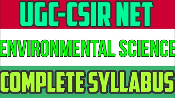 UGC NET: Environmental Science: Complete Syllabus