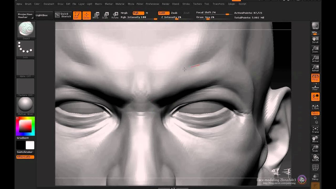 Zbrush facemodeling