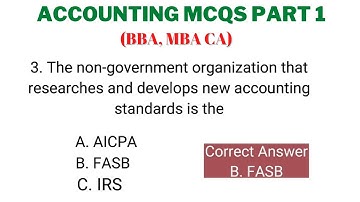Accounting MCQs part 1 | BBA MBA CA | Test Your Understanding