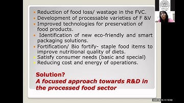 Tracking trends in Food Processing Industry: From Product Innovation to launch - Dr Eram Rao