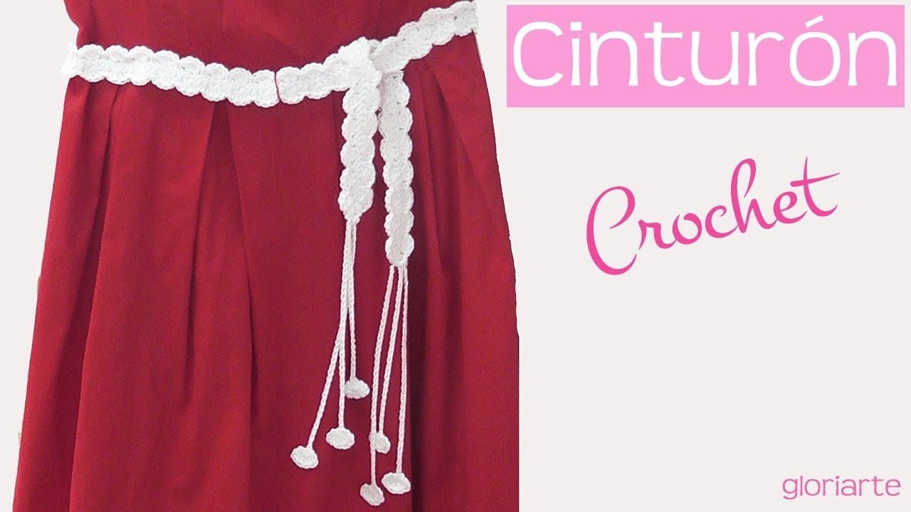 CINTURÓN CONCHAS de GANCHILLO. CROCHET SHELL BELT.