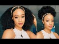 OMG THIS HEADBAND WIG MATCHES MY 4C HAIR SO WELL! LAZY GIRL APPROVED! | CurlsCurls
