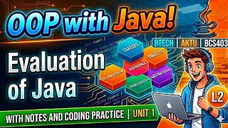 Evaluation of java || OOP with java || Aktu Btech ||  semester exam || BCS403 || history of java