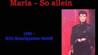 Maria - So Allein