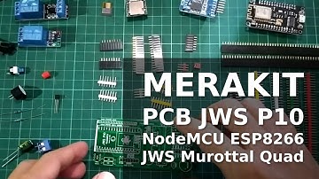 Merakit PCB JWS Murottal Quad P10 LED Panel HUB12 NodeMCU ESP8266 RTCDS3231 DFPlayer MP3 Relay Ampli