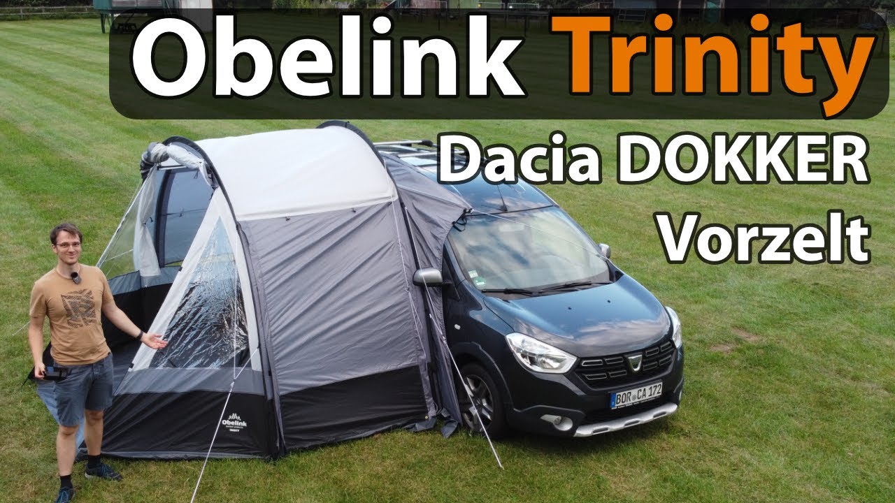 MEIST EMPFOHLENES VORZELT für Dacia DOKKER ⛺️ OBELINK TRINITY Review als  Heckzelt und Seitenzelt 