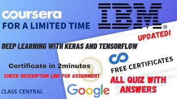 Deep Learning with Keras and Tensorflow, All Quiz Answers.#coursera #quizanswers #digitalmarketing