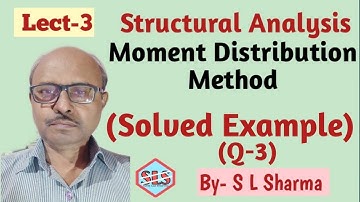 (Lect-3)Moment Distribution Method, Solved Example.(Q-3)