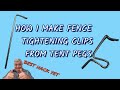 How i make fence tightening clips from tent pegs