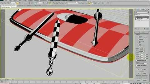 Roman sword, shield and javelin in 3DsMax - preview
