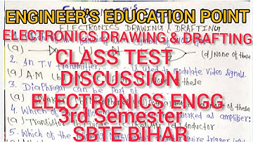 ELECTRONICS DRAWING & DRAFTING||CLASS TEST||DISCUSSION||ELECTRONICS ENGG||3rd Semester