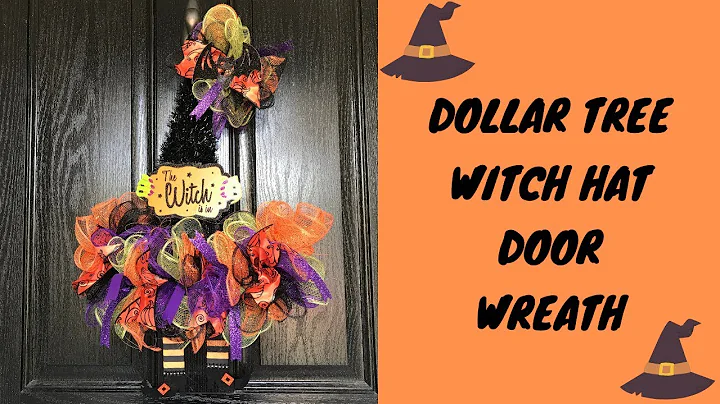 DOLLAR TREE WITCH HAT DOOR HANGER | DIY