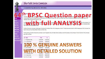 64TH BPSC 2018 SOLVED PT PAPER WITH FULL ANALYSIS