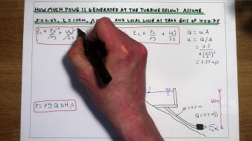 Calculating the power a turbine can generate on a hydroelectric scheme using Bernoulli’s equation