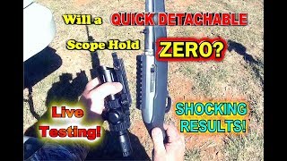 Will a Quick Detach scope hold Zero after being removed  Live Testing!