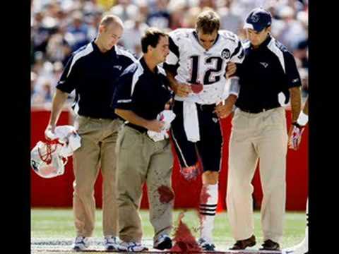 Tom Bradys ACL injury. full video.