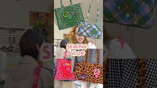 making the @CoreFabrics bowler bag 🤩✂️ #sewing #sewingvlog
