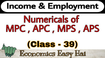 #39, Practical problem -  MPC, APC , APS, MPS (Full Explanation) | Class - XII |