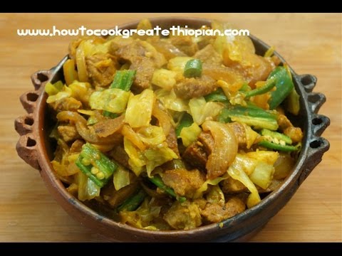 ethiopian-food---beef-&-cabbage-alicha-tibs-recipe---amharic-english---injera-wot-berbere-kitfo