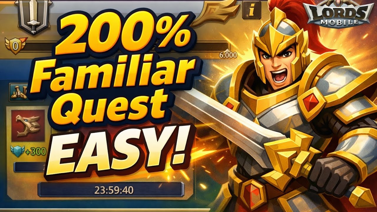 Lords Mobile Familiar Quest Guild Fest 200% | EXP Items Trick
