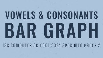 Vowels & Consonants Bar Graph Program in Java | ISC Computer Science 2024 Practical