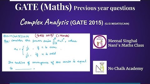 Complex Analysis, GATE 2015 Question (Q.ID.M(GATE)CA04)