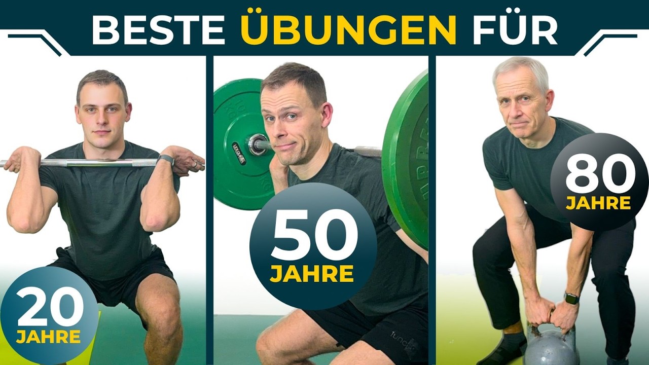 Krafttraining in jedem Alter | Die wichtigsten Übungen mit 20, 50 und 80