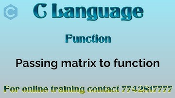 Passing 2d-array to function in c language