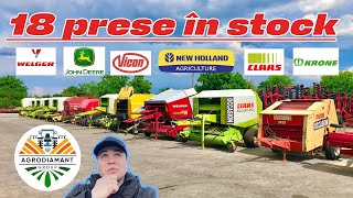 8/18 VÂNDUTE - Balotiere pentru baloti patrati & rotunzi în stock - CLAAS WELGER KRONE JOHN DEERE NH