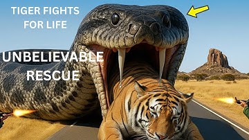 Heroic Rescue Team Saves Poor Bengal Tiger from Giant Python’s Terrifying Attack🐯🐍