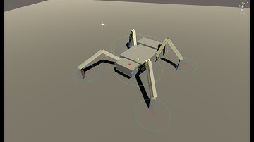 (Unity) Spider Bot Procedural Animation Test