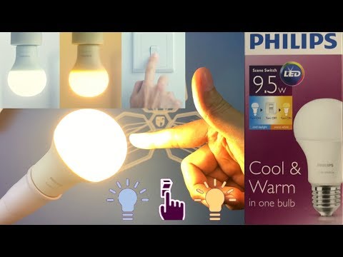 Philips Lampu LED 9.5w Bohlam Scene Switch 9.5 Watt (2 in 1 color) bulb. 