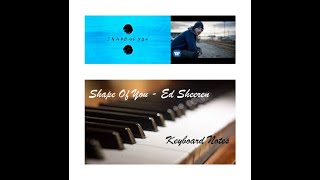Shape Of You Keyboard Notes Ed Sheeren
