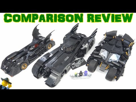 YouTube thumbnail: ULTIMATE BATMOBILE COMPARISON REVIEW! 1989 BATMOBILE #76139