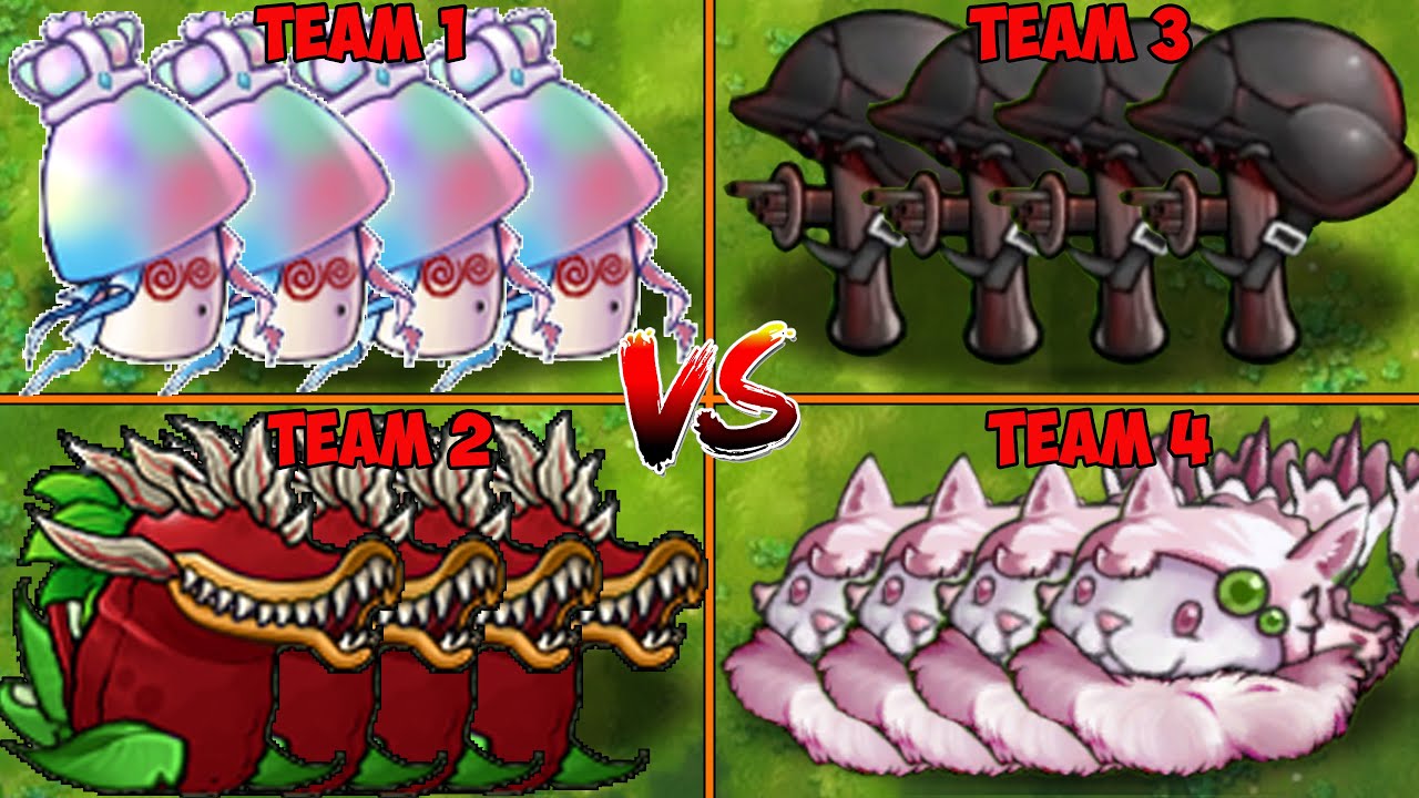 Pvz Fusion - 4 Ultimate Plant Team Vs 4 Ultimate Plant Team Vs Zombie ...