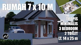 rumah tropis minimalis  -  desain rumah 7x10 meter