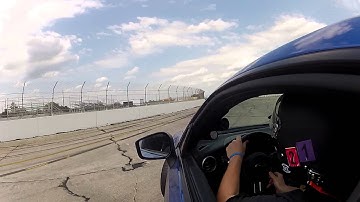 Oops in turn 1 at Sebring. Subaru BRZ / Chin Motorsports 4-13-13