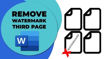 how to remove watermark only from third page in Word