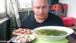 картинка: Мукбанг/обжорыч/вкусняшки/суп с фрикадельками/mukbang/devoured/