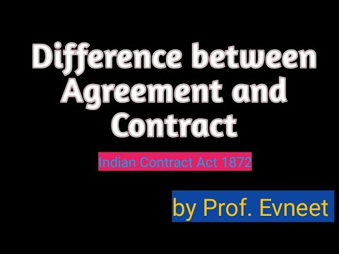 Agreement vs Contract | agreement and contract | difference between agreement and contract