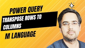 Power query transpose rows to columns using M language - 15