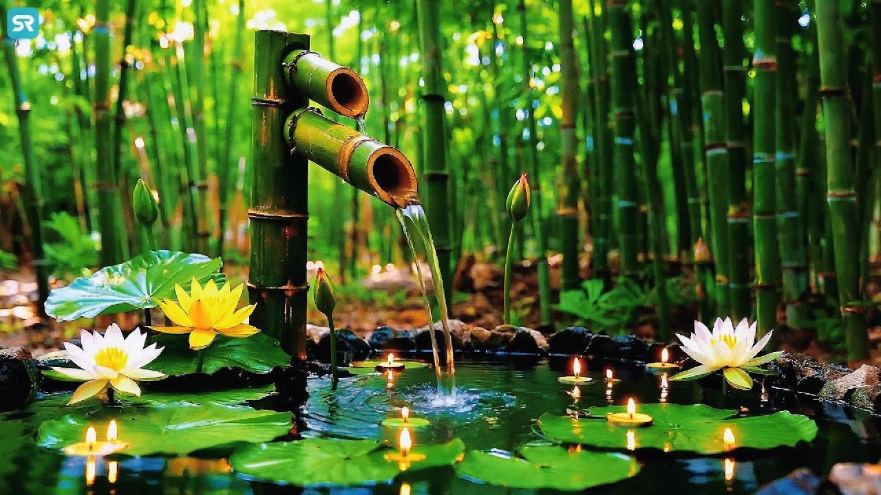 Beautiful Relaxation Music 🌿 Spa Piano & Bamboo Water Sounds for Stress Relief & Peaceful Meditation
