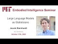 EI Seminar - Jacob Steinhardt - Large Language Models as Statisticians