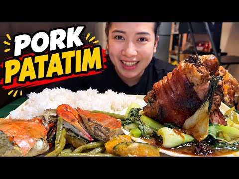 PINATATIM NA PATA NG BABOY AT GINATAANG ALIMANGO MUKBANG