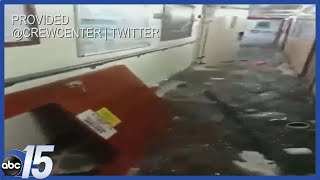 Carnival Sunshine nightmare voyage into storm; Horrific conditions on cruise due to storm