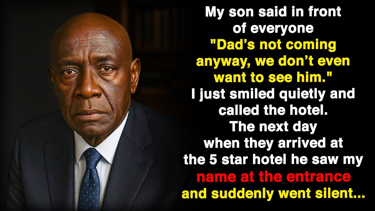 My son didn’t want me on the family trip, but when we arrived at the hotel, he saw my name and...