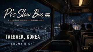 Snowy Night on a Slow Bus in Taebaek, Korea | 2 Hours of Winter Bus Ambience screenshot 4