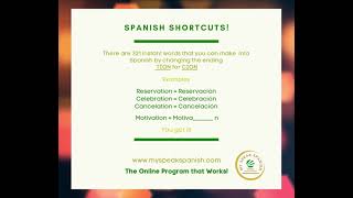 Spanish Shortcuts Tion Vs Cion