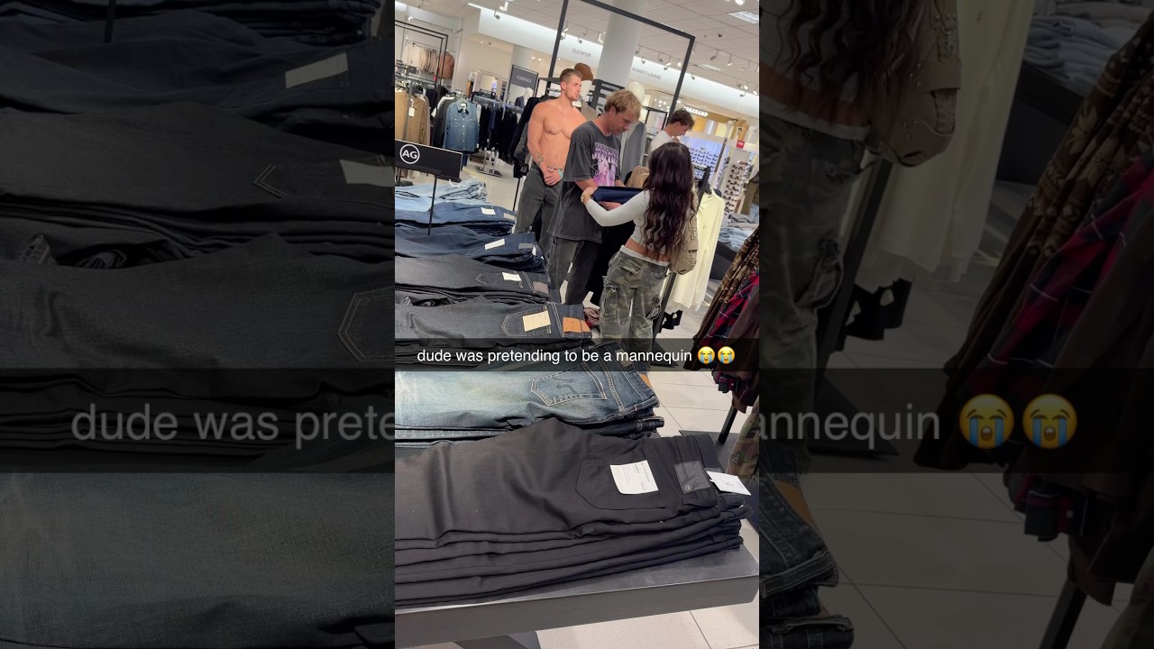 Dude was pretending to be a mannequin 😭😭