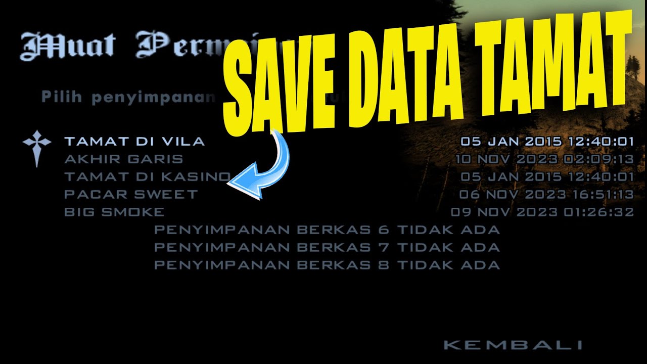CARA PASANG SAVE DATA TAMAT DI GTA SA PC YouTube